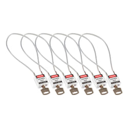 Brady 195957 padlock Cable padlock 6 pc(s)