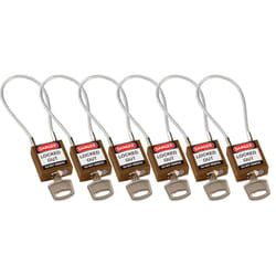 Brady 195947 padlock Cable padlock 6 pc(s)