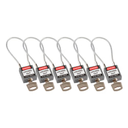 Brady 195948 padlock Cable padlock 6 pc(s)