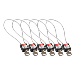 Brady 195952 padlock Cable padlock 6 pc(s)