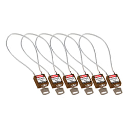 Brady 195953 padlock Cable padlock 6 pc(s)