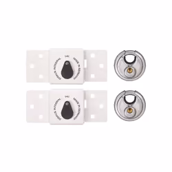 ABUS - 141/200 Diskus Integral Van Lock White & 26/70mm Diskus Padlock Twin Pack