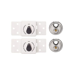 ABUS - 141/200 Diskus Integral Van Lock White & 26/70mm Diskus Padlock Twin Pack