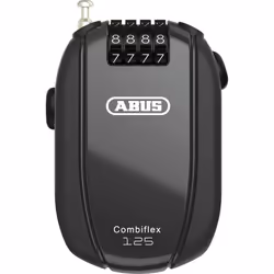ABUS Combiflex Cable Lock - Lock for securing skis Helmet pram and Luggage - Trip 125-125 cm Long - 3 mm Thick - with Numbe ...