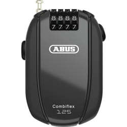 ABUS Combiflex Cable Lock - Lock for securing skis  Helmet  pram and Luggage - Trip 125-125 cm Long - 3 mm Thick - with Number Code - Black
