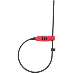 Combiflex TravelGuard cable lock - lock for securing helmets, prams, skis and luggage - 45 cm cable length - with number code - red