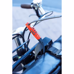 Combiflex TravelGuard cable lock - lock for securing helmets, prams, skis and luggage - 45 cm cable length - with number code - red - Additional view 4