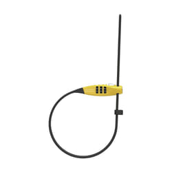 ABUS combiflex Travelguard cable Lock - Lock for Securing Helmet  Pushchair  Skis and Luggage - 45 cm cable Length - with Number code - Yellow