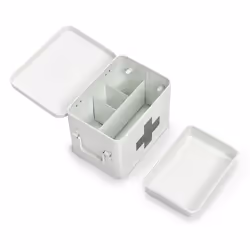 Zeller Present 18118 storage box Rectangular Metal Grey, White