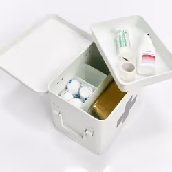 Zeller Present 18118 storage box Rectangular Metal Grey, White