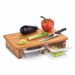 Zeller Present 25178 kitchen cutting board Rectangular Bamboo, Plastic Bamboo
