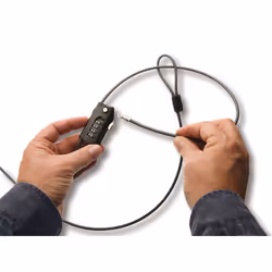 BURG-WÄCHTER 720 200, Cable lock, Black, 4 digit combination, CE, 2000 mm, 5 mm