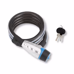 BURG-WÄCHTER 1650 180 REFLEX, Cable lock, Black, Blue, Silver, Key, 1800 mm, 1.5 cm, 2 pc(s)
