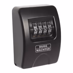 BURG-WÄCHTER Key Safe, Zinc, Black, Combination lock, 61 x 39 x 85 mm