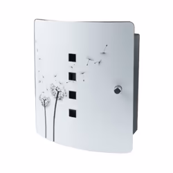 BURG-WÄCHTER 6204/10 NI PUSTEBLUME, Key case, White, Stainless steel, Rectangle, 210 mm, 240 mm