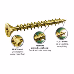 Spax Woodscrews With Yellox Coating Box 200 3.5mm x 50mm [1081020350503]