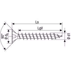 SpaxÂ âÂ Universal Screw Countersunk Head Phillips Z 4Cut Full Thread Galvanized Passivated A2LÂ âÂ 1081020350123, 1081020450603