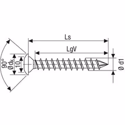 SPAX Countersunk fillister head, T-STAR plus