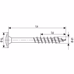 Spax wood screw 8.0ÃÂ x 220 mm, pack of 50, T-Star plus, flat head, partial thread, 4Cut, WIROX A3J, 251010802205
