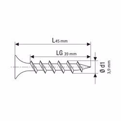 1891170390455 GIX-B Drywall Screws, Black