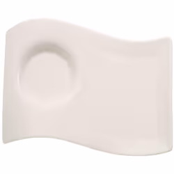 Villeroy & Boch NewWave Caffè Large Party Plate Saucer, 22 x 17 cm, Premium Porcelain, White