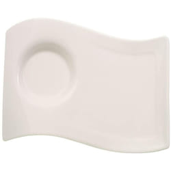 Villeroy & Boch NewWave CaffÃ¨ Large Party Plate Saucer, 22 x 17 cm, Premium Porcelain, White