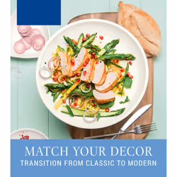 Artesano Dinner Plate Set of 6 by Villeroy & Boch - Premium Vitrified White Porcelain - Made in Germany - Perfect for Rustic Dinners - 10.5 Inches