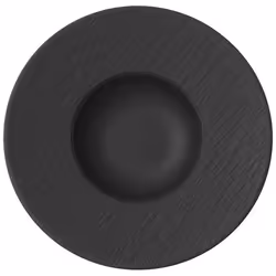 Villeroy & Boch Manufacture Rock, Pasta plate, Round, Porcelain, Black, Manufacture Rock, 0.26 L