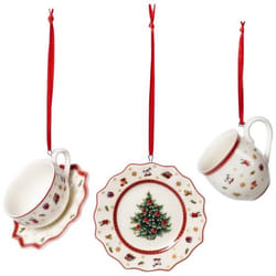 Villeroy & Boch Toy's Delight Specific christmas ornament Porcelain Green, Red, White 3 pc(s)