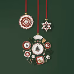 Villeroy & Boch Toy's Delight Specific christmas ornament Porcelain Green, Red, White 3 pc(s)