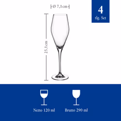 Villeroy & Boch La Divina Champagnerkelch  Set 4tlg. Glass