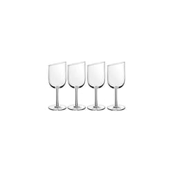 Villeroy & Boch New Moon Set, 4 Pieces, Elegant, Modern Sloping White Wine, Crystal Glass, Transparent, Dishwasher Safe