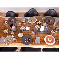 Villeroy & Boch Rock Porcelain Black Rectangular Slate plate