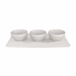 Villeroy & Boch Rock, Bowl set, Round, Porcelain, White, Matt, 3 person(s)