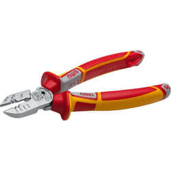 NWS 1351-49-VDE-190-SB Electrician's Side Cutter, Silver/Red/Yellow