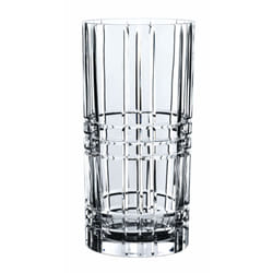 Nachtmann Square Collection  11"" Glass Vase  Modern Geometric Design  Bavarian Crystal  Clear  Dishwasher Safe