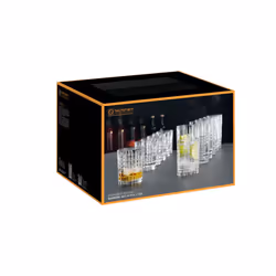 Spiegelau & Nachtmann, 12-Piece Tumbler Set, 6 x Tumbler Square (345 ml), 6 x Longdrink Square (445 ml), Crystal Glass, Highland, 101754