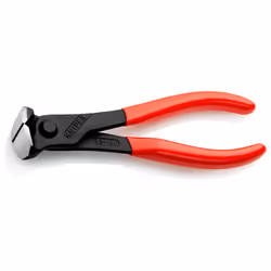 Knipex 68 01 160, End-cutting pliers, 2.5 cm, Steel, Plastic, Red, 53 mm