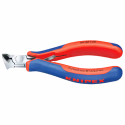 Knipex 64 32 120, End-cutting pliers, Steel, Blue, Red, 120 mm, 92 g
