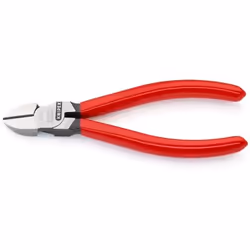 Knipex 70 01 140, Diagonal pliers, 4 mm, Plastic, Steel, Plastic, Steel, Red, 140 mm