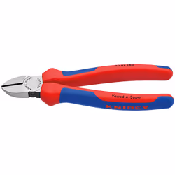 Knipex 70 02 140, Diagonal pliers, Chromium-vanadium steel, Plastic, Blue, Red, 140 mm, 150 g