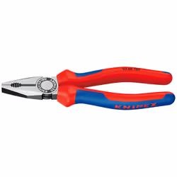 Knipex 03 02 160, Lineman's pliers, Steel, Plastic, Blue, Red, 160 mm, 223 g