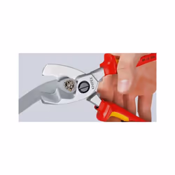 Cable Shears with twin cutting edge chrome-plated, with dipped insulation, VDE-tested 200 mm 95 17 200