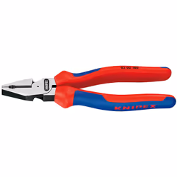 Knipex 02 02 180, Lineman's pliers, Steel, Plastic, Blue, Red, 180 mm, 240 g