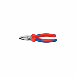 KNIPEX 03 02 200 Combination Pliers black atramentized with multi-component grips 200 mm