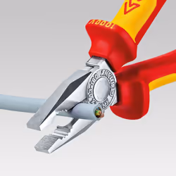 KNIPEX 03 02 200 Combination Pliers black atramentized with multi-component grips 200 mm