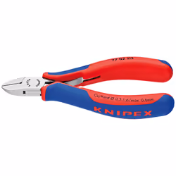 Knipex 77 02 115, Diagonal pliers, Steel, Plastic, Blue, Red, 115 mm, 80 g