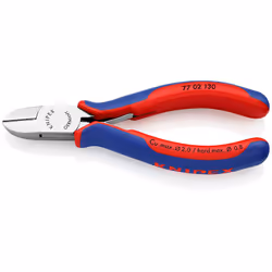 Knipex KP-7702130, Hand cable cutter, Blue, Red, Plastic, Steel, Blue, Red, Stainless steel, 60 HRC, 1.8 cm