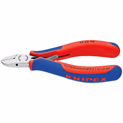 Knipex 77 22 115, Diagonal pliers, Steel, Plastic, Blue, Red, 115 mm, 80 g