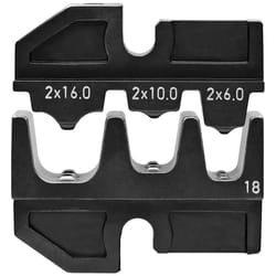 Knipex 97 49 18 Crimping Dies for Twin End Sleeves, Black, 6-16 mm